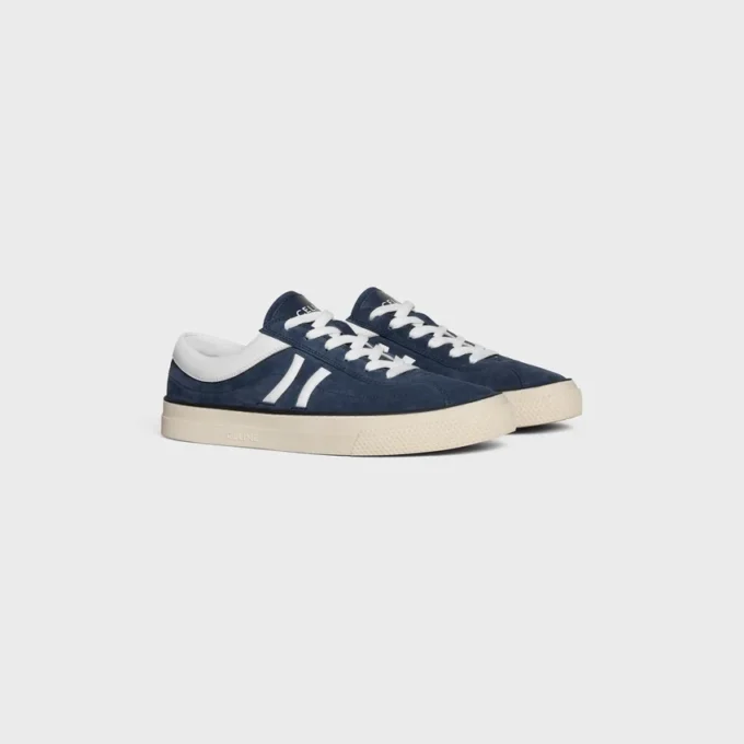 Sneaker stringata bassa CELINE Sunset in pelle di vitello scamosciata e pelle di vitello Sneaker stringata bassa CELINE Sunset in pelle di vitello scamosciata e pelle di vitello