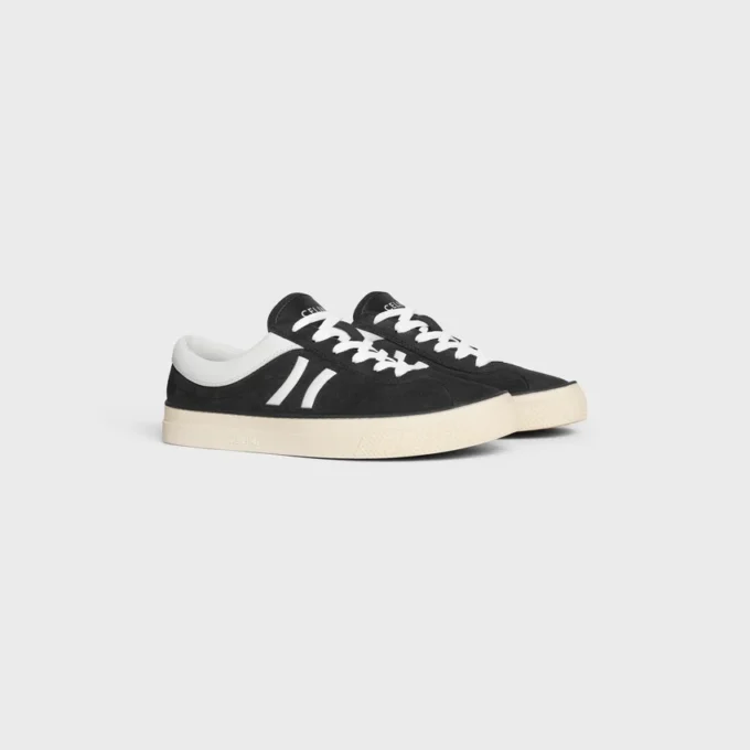 Sneaker stringata bassa CELINE Sunset in pelle di vitello scamosciata e pelle di vitello Sneaker stringata bassa CELINE Sunset in pelle di vitello scamosciata e pelle di vitello