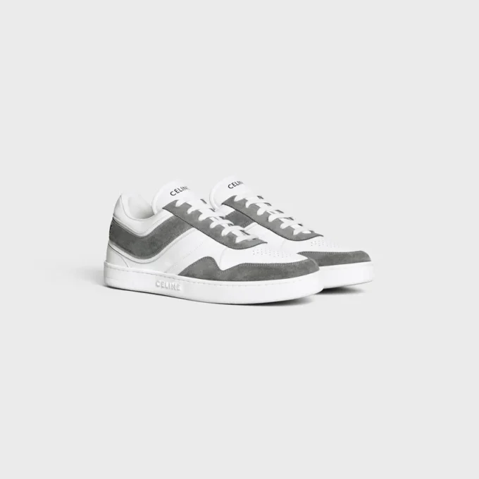 Sneaker Trainer in pelle di vitello scamosciata e pelle di vitello Sneaker Trainer in pelle di vitello scamosciata e pelle di vitello