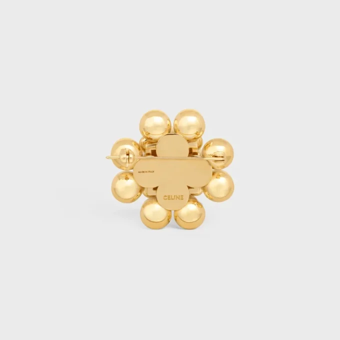 Spilla Les Perles CELINE in strass, perle in resina, ottone con finitura dorata e acciaio Spilla Les Perles CELINE in strass, perle in resina, ottone con finitura dorata e acciaio