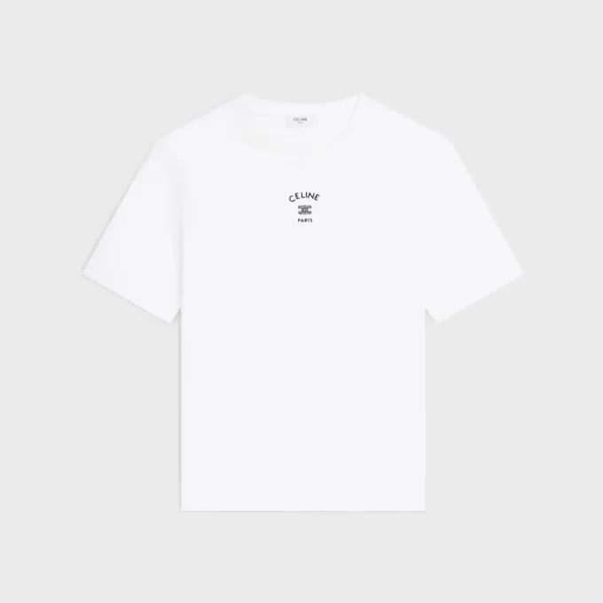 T-shirt ampia in jersey di cotone