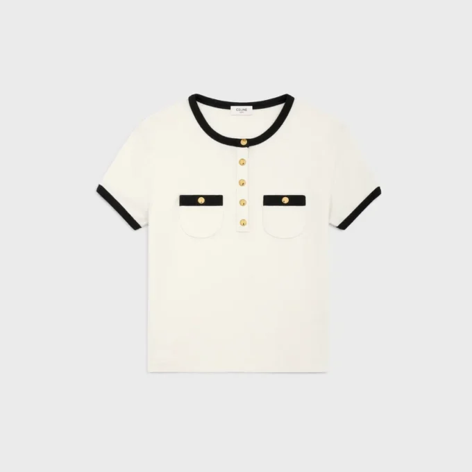 T-shirt corta in jersey di cotone T-shirt corta in jersey di cotone