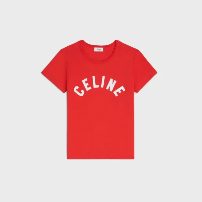 T-shirt in jersey di cotone a costine