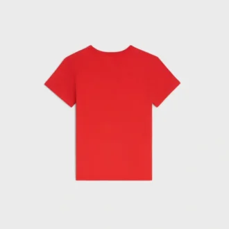 T-shirt in jersey di cotone a costine