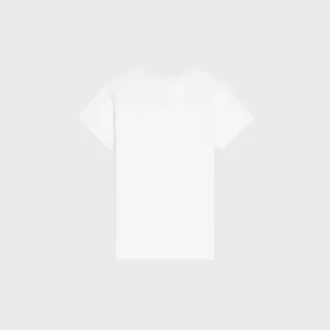 T-shirt in jersey di cotone a costine