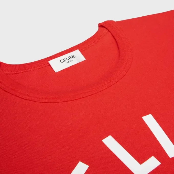 T-shirt in jersey di cotone a costine