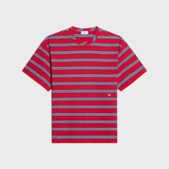 T-shirt regular in jersey di cotone a righe T-shirt regular in jersey di cotone a righe
