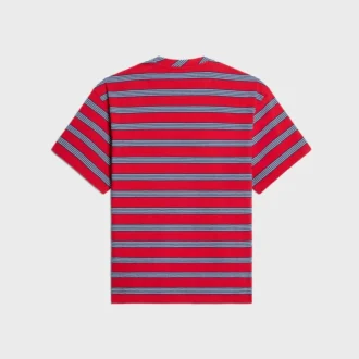T-shirt regular in jersey di cotone a righe T-shirt regular in jersey di cotone a righe