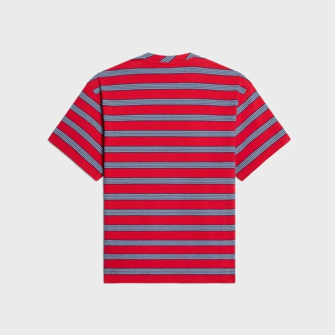 T-shirt regular in jersey di cotone a righe