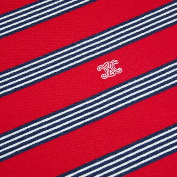 T-shirt regular in jersey di cotone a righe