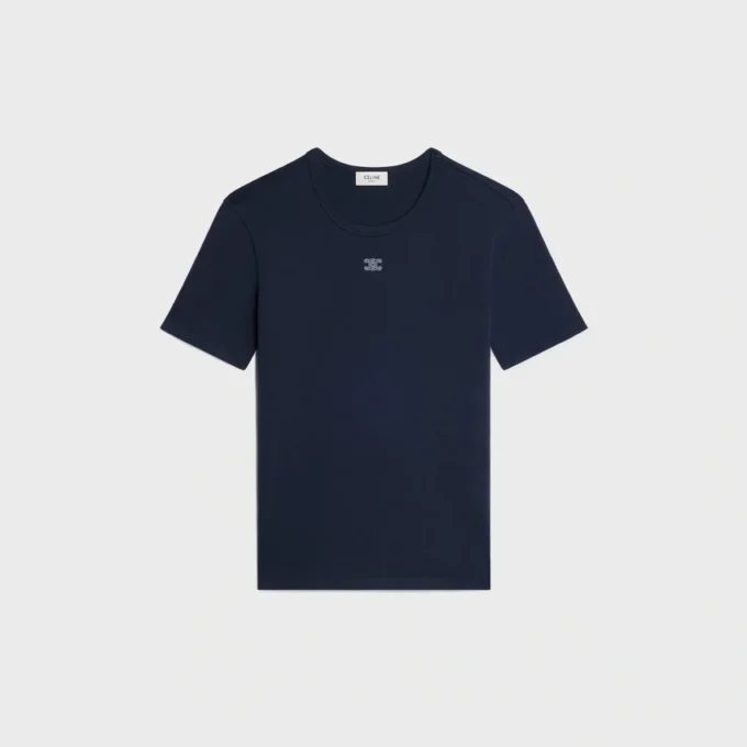 T-shirt Triomphe in jersey di cotone a costine T-shirt Triomphe in jersey di cotone a costine