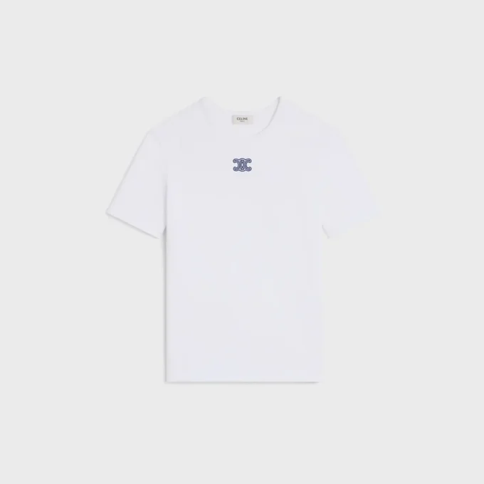 T-shirt Triomphe in jersey di cotone a costine T-shirt Triomphe in jersey di cotone a costine