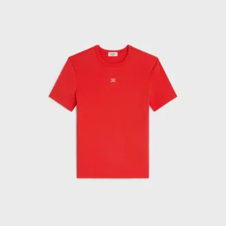 T-shirt Triomphe in jersey di cotone a costine