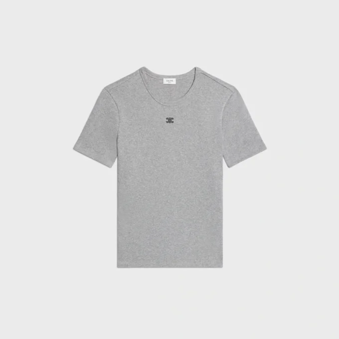 T-shirt Triomphe in jersey di cotone a costine T-shirt Triomphe in jersey di cotone a costine