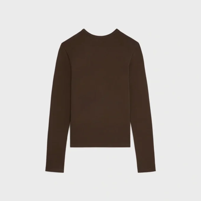 T-shirt Triomphe in jersey di cotone a costine T-shirt Triomphe in jersey di cotone a costine