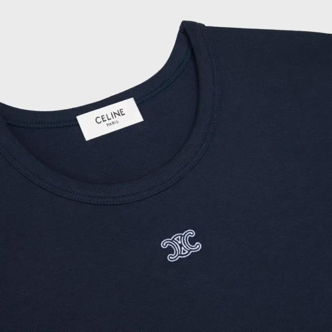 T-shirt Triomphe in jersey di cotone a costine T-shirt Triomphe in jersey di cotone a costine