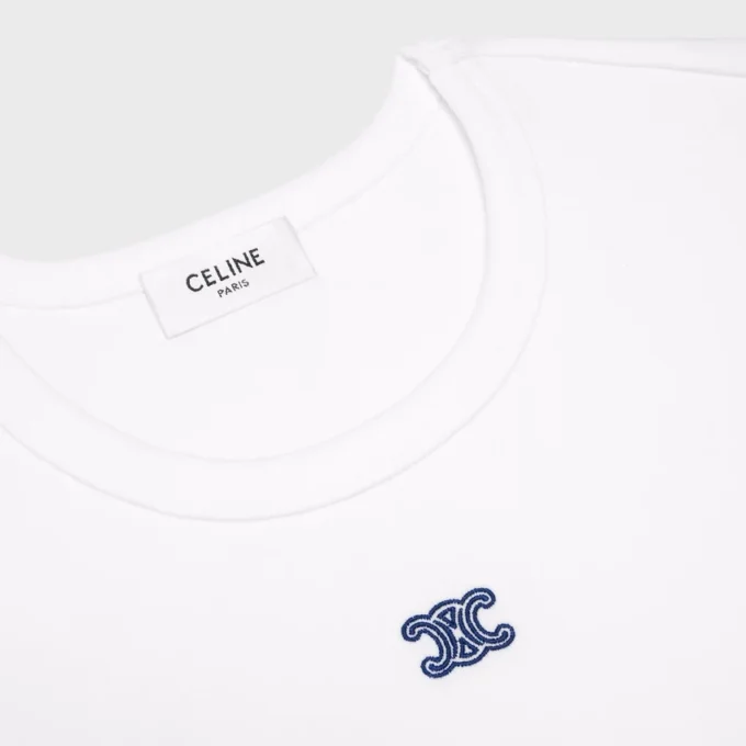 T-shirt Triomphe in jersey di cotone a costine T-shirt Triomphe in jersey di cotone a costine
