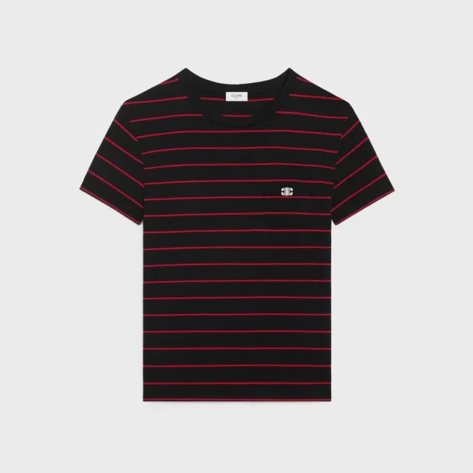 T-shirt Triomphe Regular in jersey a righe T-shirt Triomphe Regular in jersey a righe