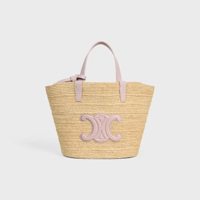 Teen Celine Classic Panier in rafia e pelle di vitello Teen Celine Classic Panier in rafia e pelle di vitello