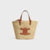 Teen Celine Classic Panier in rafia e pelle di vitello Teen Celine Classic Panier in rafia e pelle di vitello