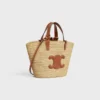 Teen Celine Classic Panier in rafia e pelle di vitello Teen Celine Classic Panier in rafia e pelle di vitello
