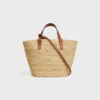 Teen Celine Classic Panier in rafia e pelle di vitello Teen Celine Classic Panier in rafia e pelle di vitello