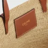 Teen Celine Classic Panier in rafia e pelle di vitello Teen Celine Classic Panier in rafia e pelle di vitello