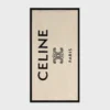 Telo da mare in cotone felpato CELINE Triomphe Telo da mare in cotone felpato CELINE Triomphe