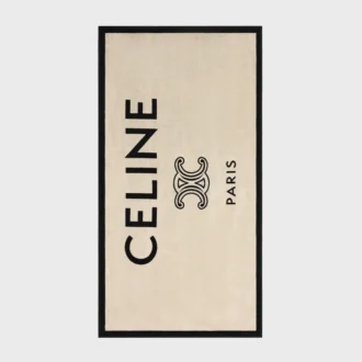 Telo da mare in cotone felpato CELINE Triomphe
