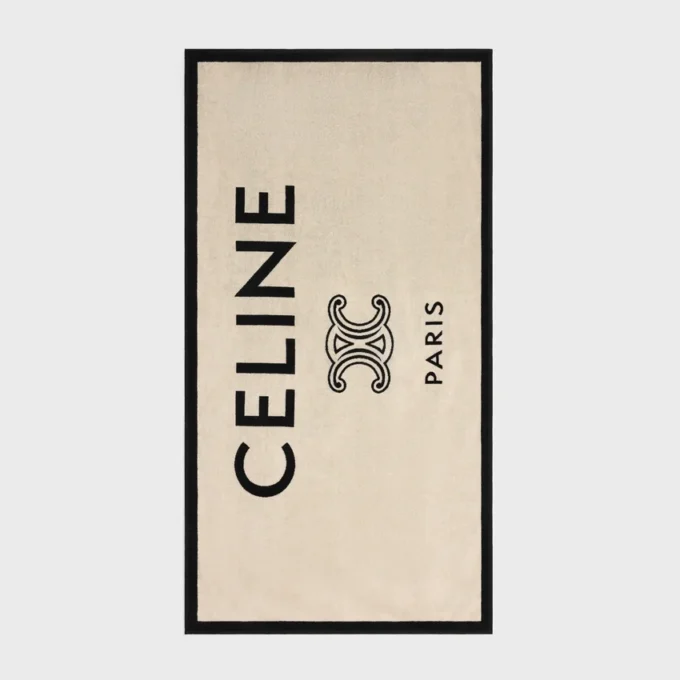 Telo da mare in cotone felpato CELINE Triomphe Telo da mare in cotone felpato CELINE Triomphe