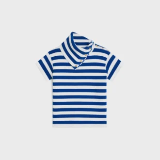 Top a collo alto in cotone