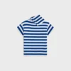 Top a collo alto in cotone