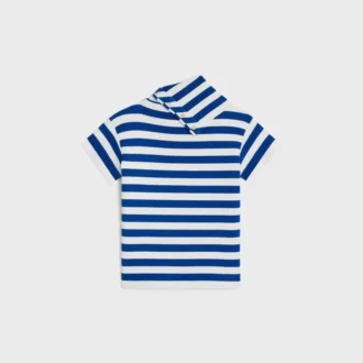 Top a collo alto in cotone