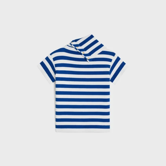 Top a collo alto in cotone