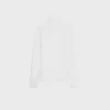Top a collo alto in jersey di cotone sportivo