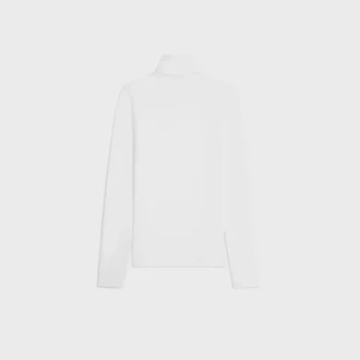 Top a collo alto in jersey di cotone sportivo