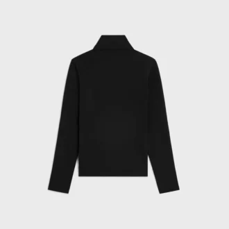 Top a collo alto in jersey di cotone sportivo Top a collo alto in jersey di cotone sportivo