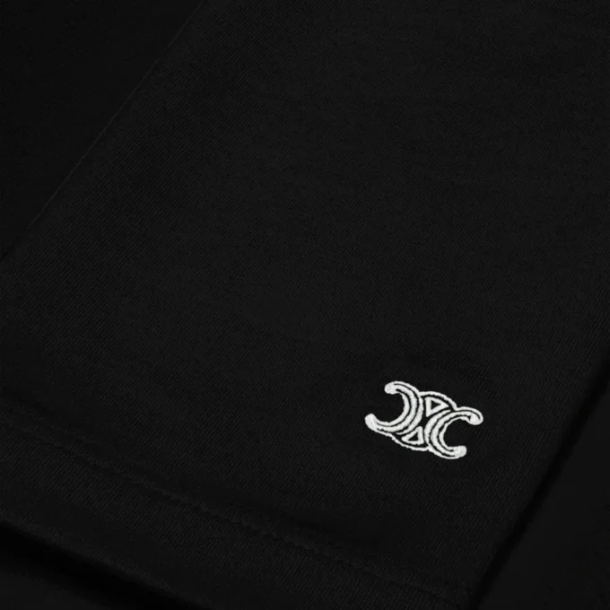 Top a collo alto in jersey di cotone sportivo