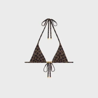 Top a triangolo in jersey Monogram