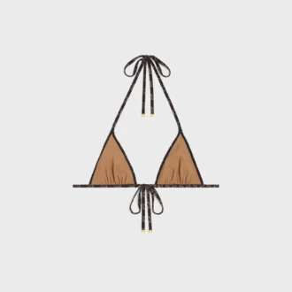 Top a triangolo in jersey Monogram