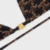Top a triangolo in jersey monogramma opaco Top a triangolo in jersey monogramma opaco