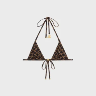 Top a triangolo Triomphe in jersey Monogram opaco