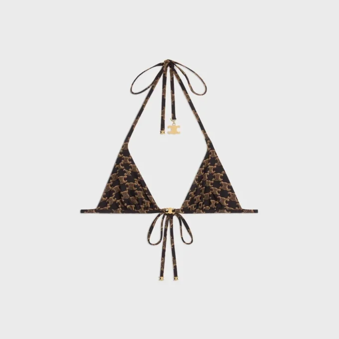 Top a triangolo Triomphe in jersey Monogram opaco Top a triangolo Triomphe in jersey Monogram opaco