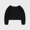 Top con scollo a barchetta in cashmere e lana Natta Top con scollo a barchetta in cashmere e lana Natta