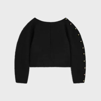 Top con scollo a barchetta in cashmere e lana Natta