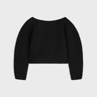 Top con scollo a barchetta in cashmere e lana Natta