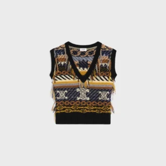 Top in cashmere jacquard