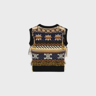 Top in cashmere jacquard