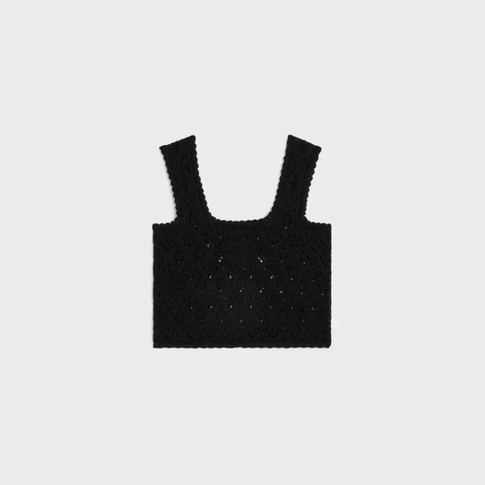 Top in cotone pointelle