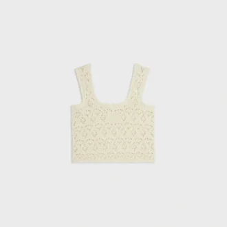 Top in cotone pointelle